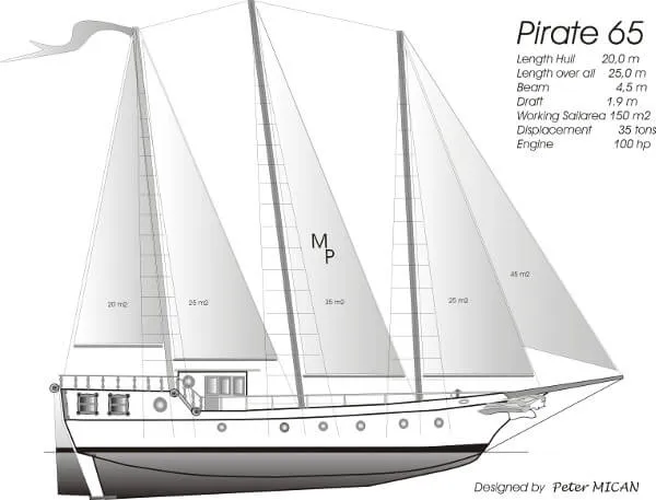 20m schooner design
