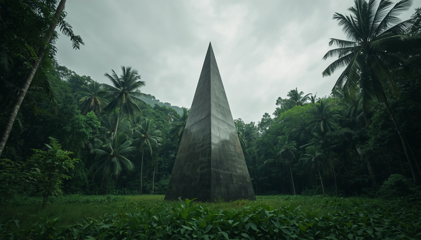 A Golod pyramid structure in a clearing at Valle del Lunarejo National Park, Uruguay, Peter Mican's outdoor research pyramid